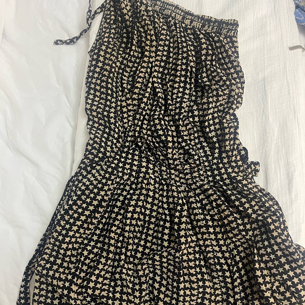 Black and Cream Star Pattern Dress